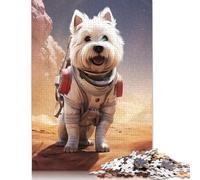 500 Pieces Westie Mars Square Jigsaw Puzzles for Adults And Wooden Puzzles 500pcs (52x38cm)
