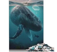500 Pieces Whale Animal Sea Square Jigsaw Puzzles for Adults And Wooden Puzzles 500pcs (52x38cm)