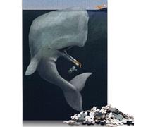 500 Pieces Whale Rescue Fox Square Jigsaw Puzzles for Adults And Wooden Puzzles Children Puzzles 500pcs (52x38cm)