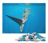 500 Pieces Whale Shark Tail Square Jigsaw Puzzles for Adults And Wooden Puzzles Children Puzzles 500pcs (52x38cm)