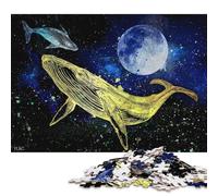 500 Pieces Whales of The Stars Square Jigsaw Puzzles for Adults And Wooden Puzzles Children Puzzles 500pcs (52x38cm)