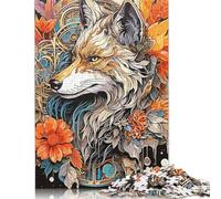 500 Pieces Wolf 3D Art Vintage Puzzles Jigsaw Adults Difficulty Jigsaw Puzzle Relaxing Games Toy 500pcs (52x38cm)