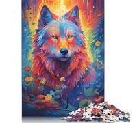 500 Pieces Wolf Art Series Style 12 Jigsaw Puzzle Wooden Puzzles for Adults Teenagers Teenager Man Woman Gift 500pcs (52x38cm)