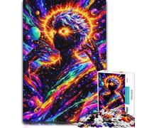 500 Pieces Wooden Jigsaw Puzzle for Adults, Cosmic Being with Fiery Aura | Puzzle gift for adults: home hobby for puzzle fans alone or together.