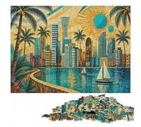 500 Pieces Wooden Jigsaw Puzzle for Adults, Florida Miami Gustav Klimt | Adult Puzzle: solo or shared puzzle time alone or together.
