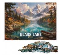 500 Pieces Wooden Jigsaw Puzzle for Adults, Glass Lake China Landscape
