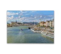 500 Pieces Wooden Puzzle for Adults Danube River in Budapest City Center Colorful Jigsaw Puzzles for Adults and Teens Puzzle Toys Wooden Gifts