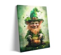 500 Pieces Wooden Puzzle for Adults St. Patrick's Day Funny Leprechaun Frame St. Patrick's Day Humor Lucky Four-Leaf Clover Green Design St. Patrick's Day and Gift