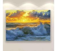 500 Pieces Wooden Puzzle for Adults Surfing Scenery Letters on The Back Suitable for Beginners to Adapt to Family Education Activities Without Pressure