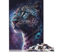 500 Pieces Wooden Puzzles for Adults Colour Galaxy Leopard Jigsaws Family Game Puzzle Gifts for Friend 500pcs (52x38cm)