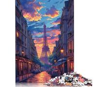 500 Pieces Wooden Puzzles for Adults Eiffel Tower in Paris Jigsaws Family Game Puzzle Gifts for Friend 500pcs (52x38cm)