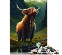 500 Pieces Yak Jigsaw Puzzle Wooden Puzzle Adult Jigsaw Puzzle Sustainable Puzzle for Adults 500pcs (52x38cm)