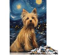 500 Pieces Yorkshire Terrier Puzzle for Adults Wood Puzzles Wooden Puzzles Learning Educational Puzzle 500pcs (52x38cm)