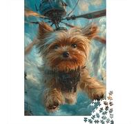 500 Pieces Yorkshire Terrier Puzzles Jigsaw Adults Difficulty Puzzles Jigsaw Educational Games Toy Family Decoration 500pcs (52x38cm)