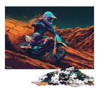 500 Pieces Young Man Riding Motocross Jigsaw Puzzle Puzzles for Teenagers Gifts for Adults 500pcs (52x38cm)
