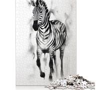 500 Pieces Zebra Ink Puzzle Jigsaw Adults Jigsaw Difficulty Jigsaw Educational Game Toy Family Decoration 500pcs (52x38cm)