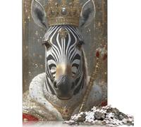 500 Pieces Zebra King Puzzle Jigsaw Difficulty Puzzle Jigsaw Educational Game Toy 500pcs (52x38cm)