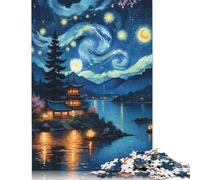 500 PieceStarry Night Japanese Jigsaw Puzzles for Adults And Wooden Puzzle for Puzzles Lovers 500pcs (52x38cm)