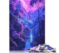 500 PieceSurreal Violet Waterfall Jigsaw Puzzles for Adults And Wooden Puzzle for Puzzles Lovers 500pcs (52x38cm)