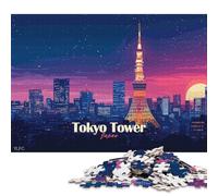 500 PieceTokyo Tower at Night Jigsaw Puzzles for Adults And Wooden Puzzle for Puzzles Lovers 500pcs (52x38cm)