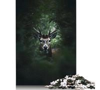 500 PieceTrophy Deer Head Stag Jigsaw Puzzles for Adults And Wooden Puzzle for Puzzles Lovers 500pcs (52x38cm)