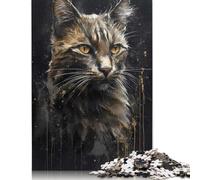 500 PieceTurkish Angora Cat Pretty Jigsaw Puzzles for Adults And Wooden Puzzle for Puzzles Lovers 500pcs (52x38cm)