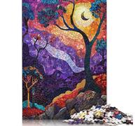500 PieceTwilight Forest Mosaic Jigsaw Puzzles for Adults And Wooden Puzzle for Puzzles Lovers 500pcs (52x38cm)