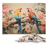 500 PieceTwo Parrots on Branch Jigsaw Puzzles for Adults And Wooden Puzzle for Puzzles Lovers 500pcs (52x38cm)
