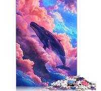500 PieceWhale in The Sky Jigsaw Puzzles for Adults And Wooden Puzzle for Puzzles Lovers 500pcs (52x38cm)