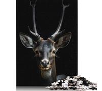 500 PieceWild Deer Portrait Jigsaw Puzzles for Adults And Wooden Puzzle for Puzzles Lovers 500pcs (52x38cm)