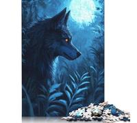 500 PieceWolf Under Moonlight Jigsaw Puzzles for Adults And Wooden Puzzle for Puzzles Lovers 500pcs (52x38cm)