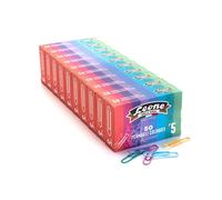 500 Plastic Coloured Clips Lion of Era N°5 - mm. 50 - Cue of 10 Boxes of 50 pcs.