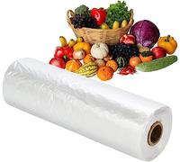 500 Polythene Bags on a Roll Fruit Vegetable Clear Plastic Butchers Counter Polythene Counter | 9" x 14" | Fruit/Veg/Food/Meat (10 Rolls (5000 Bags))