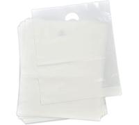 500 Premium Quality Clear Plastic Carrier Bags Fashion, Party, Boutique, Shopping - 38cm x 46cm + 7cm