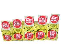 500 Printed 25 percent Off Marked Price Removable Retail Labels Stickers 45mm Diameter Red Circle Easy Peel Self Adhesive Shop Display For Pricing Tagging Gun