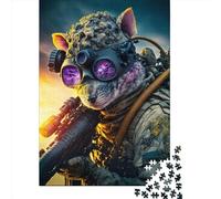500 Rat Troops Creative Square Jigsaw Puzzles for Adults, Wooden Puzzles Unique Challenge Games 500pcs (52x38cm)