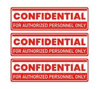500 Red Top Secret Stickers 1" x 4"