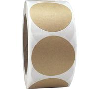 500 Round Kraft Paper Self-Adhesive Labels, Natural Brown Kraft Paper Stickers for Shop Owners, Crafts, Organization, Jars, Canning