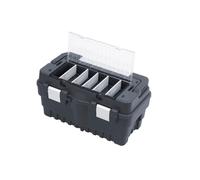 (500 RS) Large Plastic Black Lockable Lid Storage Toolbox