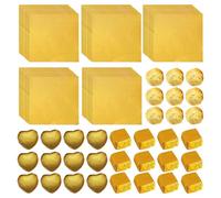 500 Sheets of Aluminum Foil Paper, Square Paper, Candy Wrappers, Chocolate Wrappers, DIY Dessert Accessories