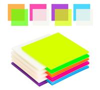 500 Sheets Transparent Sticky Notes - 10 Pads Transparent Sticky Notes Self-Adhesive Waterproof Sticky Notes for School Supplies, Office, Home, Teacher Supplies School Supplies Must Have (75 x 75 mm,