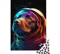 500 Space Labrador Retriever 2 Jigsaw Puzzles for Adults Teenager & Wooden Puzzles Family Games 500pcs (52x38cm)