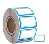 500 Sticky Labels on Roll, 40mm x 25mm Self Adhesive Label Stickers for Shipping, Filing, Address, Storage & Food Container, Handwriting (Blue)