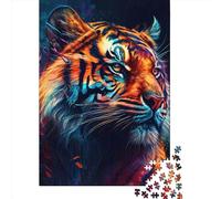 500-teiliges „Der mächtige Tiger“-Puzzle für Erwachsene, Holzpuzzle, Lernspiel für Kinder, 500 Teile (52 x 38 cm)