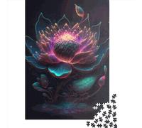 500-teiliges Lotus-Puzzle für Erwachsene, Holzpuzzle, bestes Geschenk für Freunde und Familie, 500 Teile (52 x 38 cm)