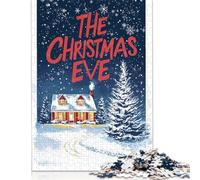 500-teiliges Puzzle für Erwachsene, „The Christmas Eve House“, kreatives Holzpuzzle für Erwachsene, Lernpuzzle, Familienspiel (52 x 38 cm)
