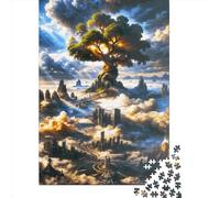 500-teiliges Weltenbaum-Puzzle für Erwachsene, Holzpuzzle, bestes Geschenk für Freunde und Familie, 500 Teile (52 x 38 cm)