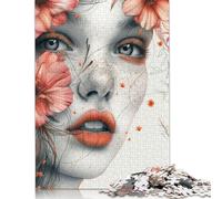 500 The Fairys Eyes Creative Square Jigsaw Puzzles for Adults, Wooden Puzzles Unique Challenge Games 500pcs (52x38cm)