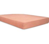 500-Thread-Count 1-PC Egyptian Cotton Sheet/Bottom Sheet Solid Pattern with 30 CM/12 inches Deep Pocket (UK King, Peach)