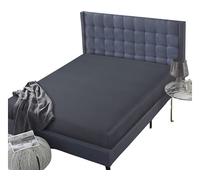 500 Thread Count 100% Pure 5 Star Hotel Quality Bedding Egyptian Cotton Luxurious Fitted Bedsheet With Extra Depth Of 40cm/16 inches (Gray, King: 152x198cm + 40cm Deep)